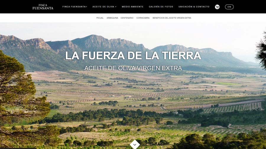Web para FincaFuensanta + Tienda online de venta de aceites