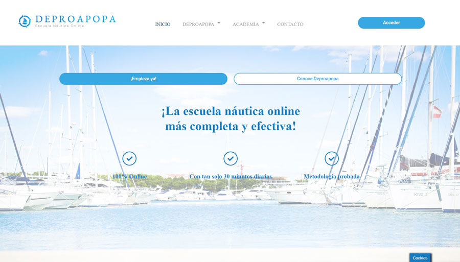 Web para Deproapopa + Academia online