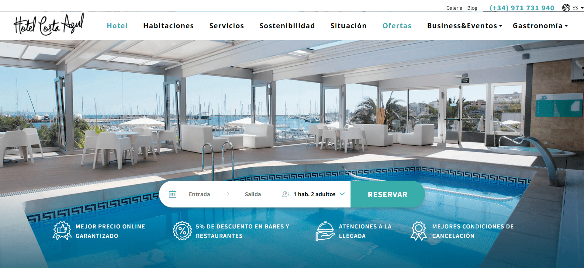 Web para Mirai - Hotel Costa Azul