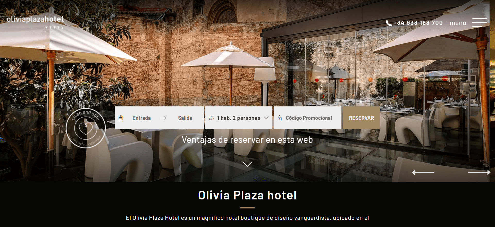 Web para Mirai - Hotel Olivia Plaza