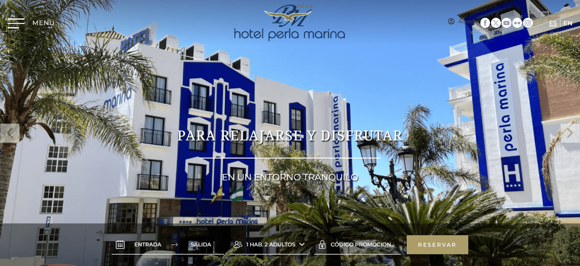 Web para Mirai - Hotel Perla Marina